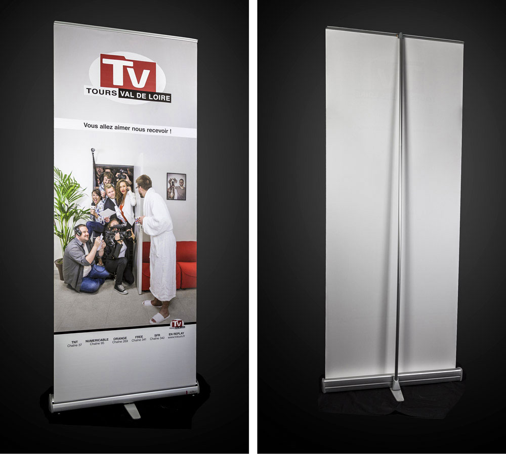 roll-up kakémono TV Tours graphival