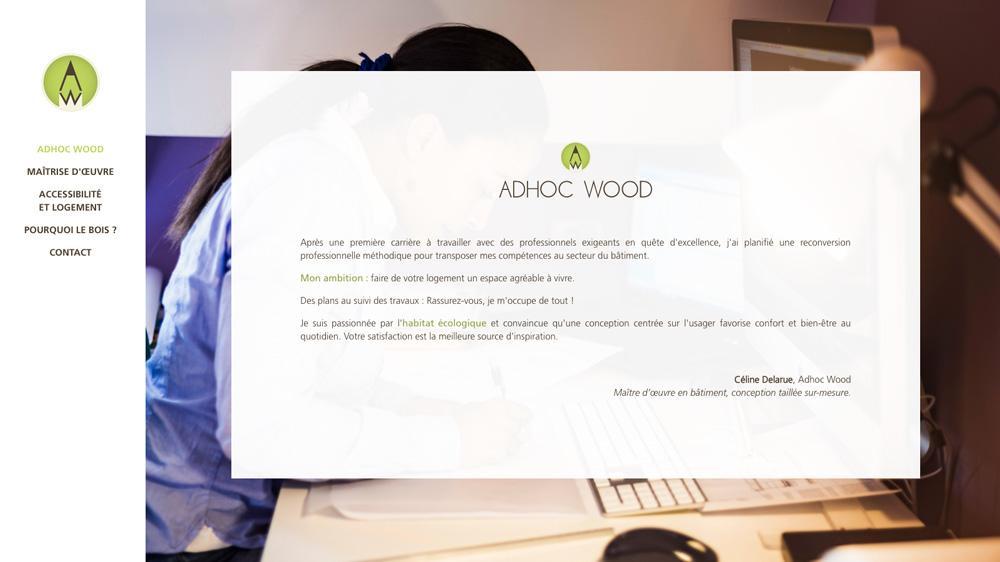 site internet Adhoc Wood Graphival